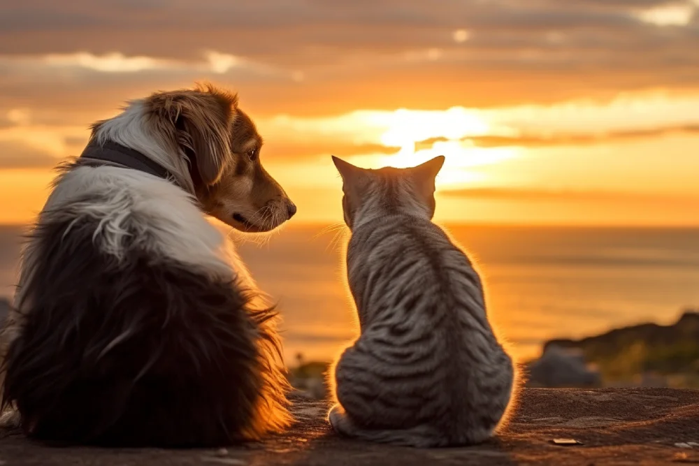 亲昵的猫咪